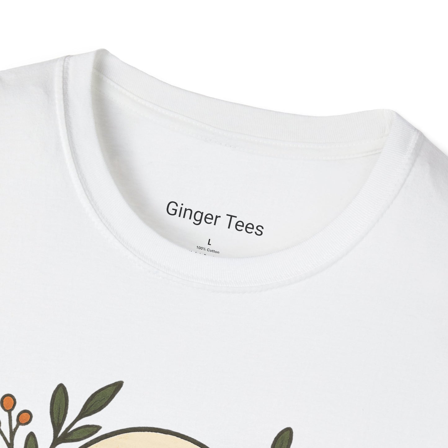 Ghost Floral Softstyle T-Shirt - Cute Halloween Design