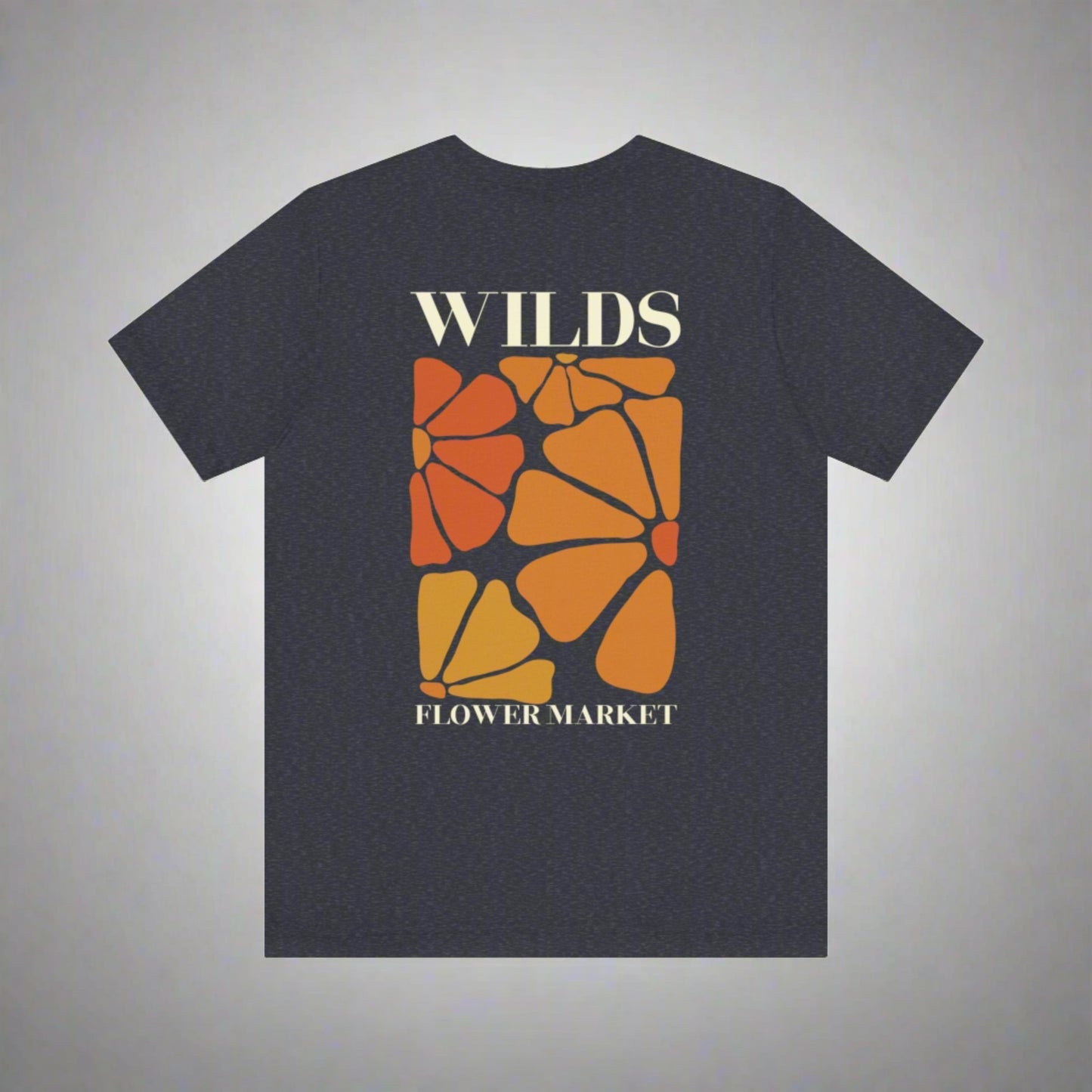 retro vintage style t-shirt with flowers