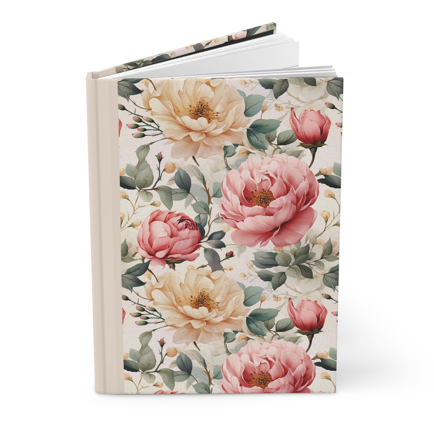 Vintage Inspired Roses Hardcover Journal