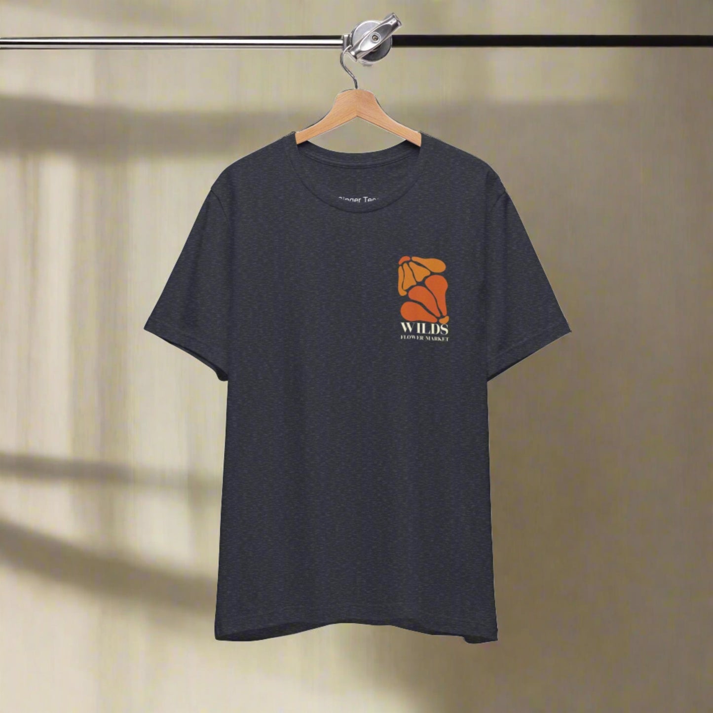 wilds flower market, retro vintage style floral t-shirt