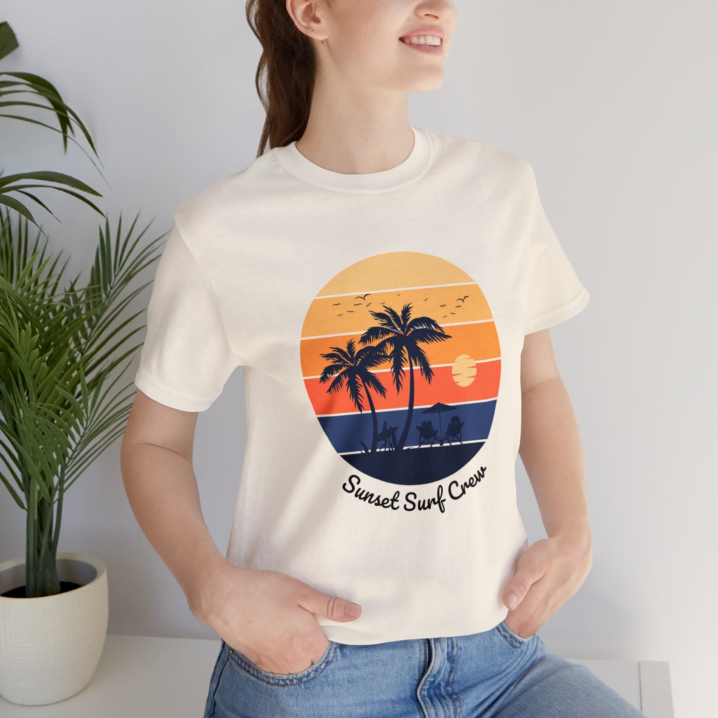 Sunset Surf Crew Tee