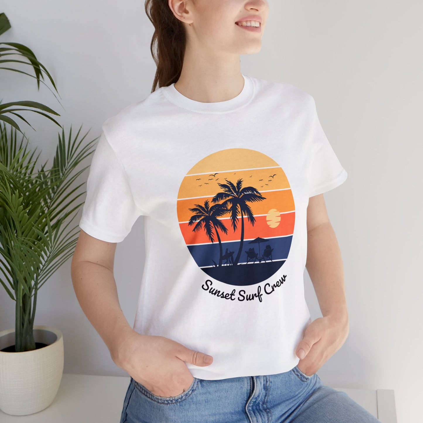 Sunset Surf Crew Tee