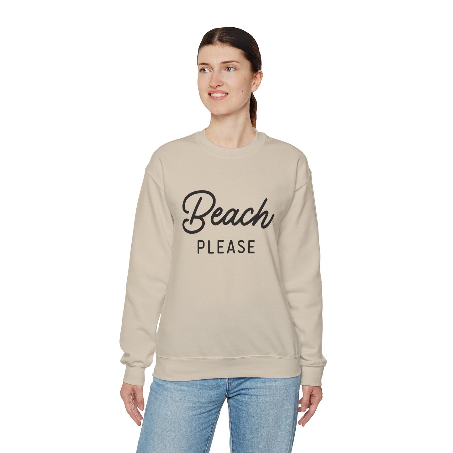 beach please funny summer sweatshirt aesthetic vacation holiday outfit