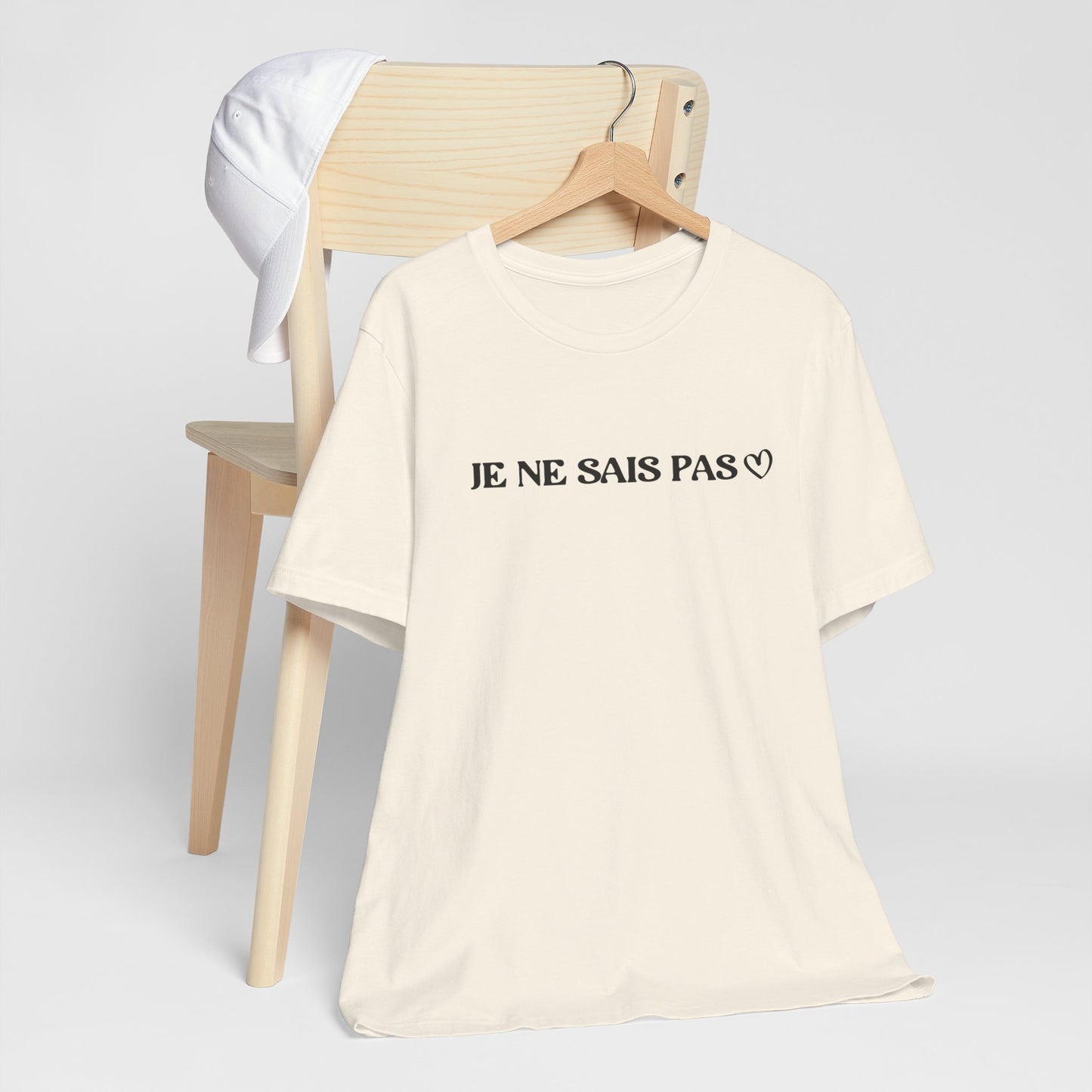 Je Ne Sais Pas tshirt with funny french quote