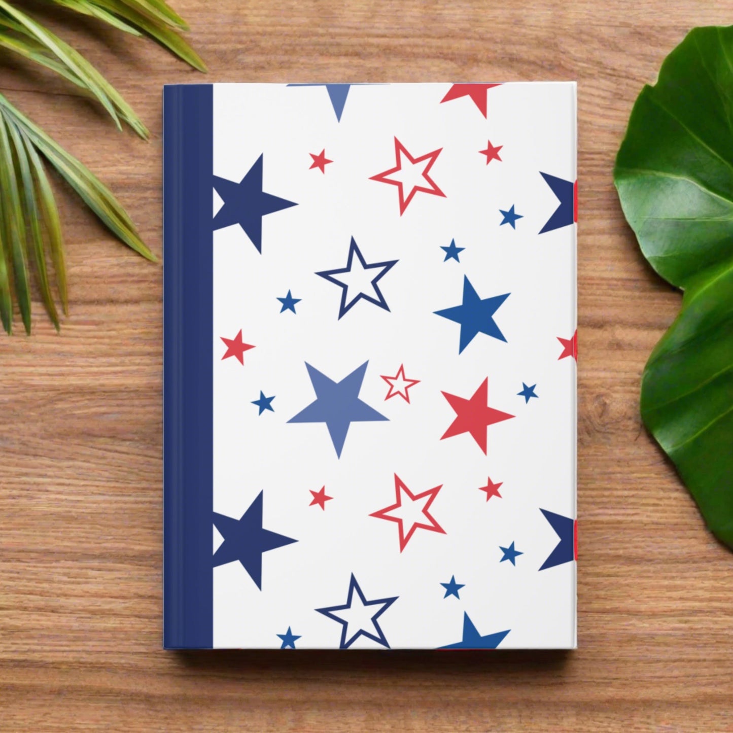 4th july hardcover journal red white blue stars patriotic journaling mental health