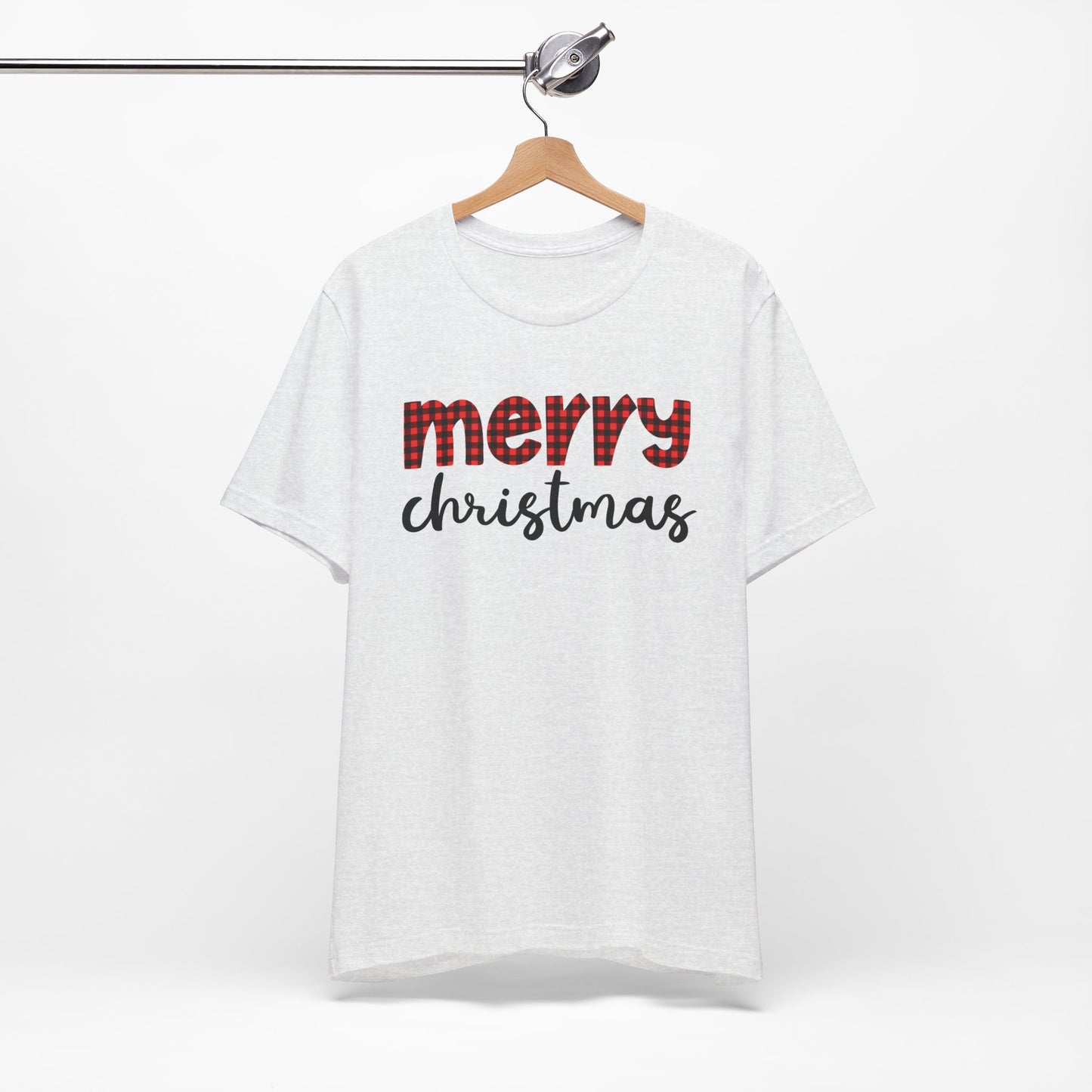 Merry Christmas Buffalo Plaid Tee