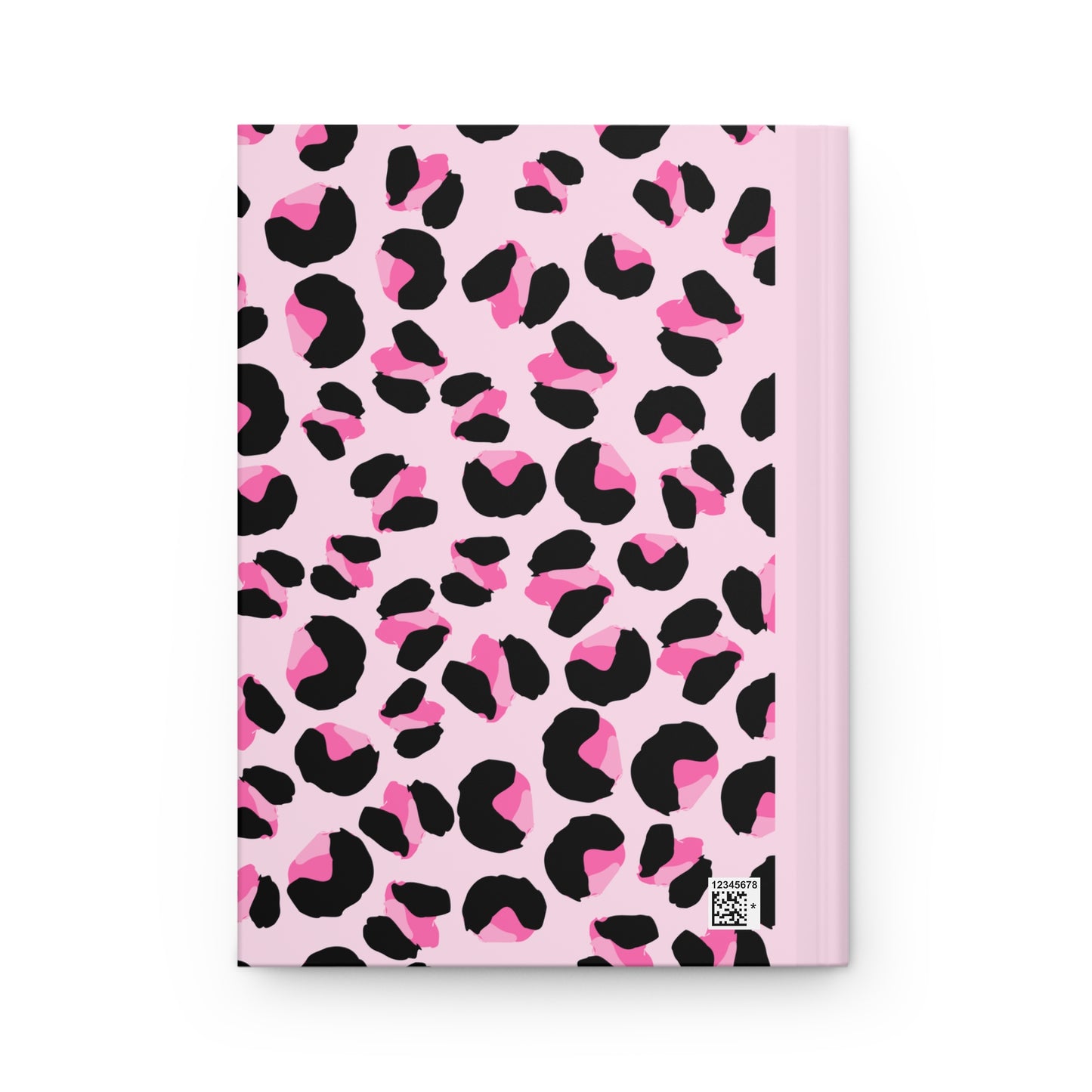 journal cover with a bold pink cheetah print pattern, adding a trendy and fashionable touch to a modern and chic notebook design