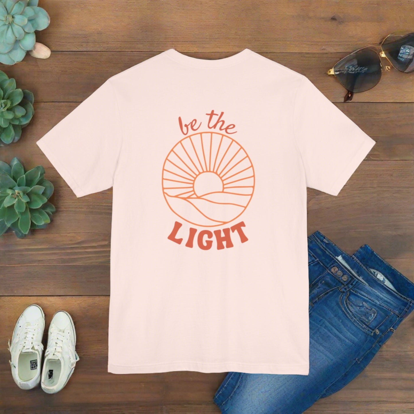 be the light christian themed religious inspirational empowering motivational teen beach outfit