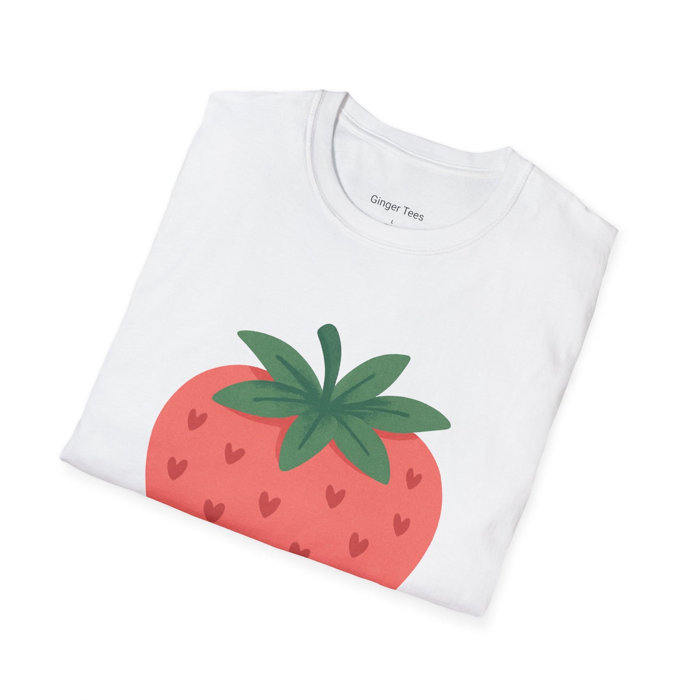 Cute Strawberry Graphic T-Shirt – Minimal & Sweet Aesthetic