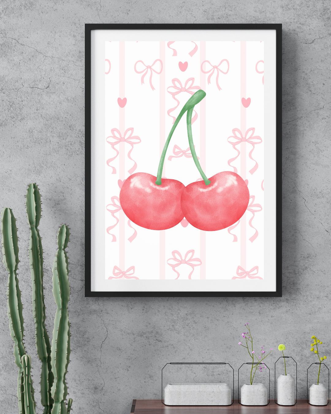 Sweet Cherry Bliss Printable Wall Art
