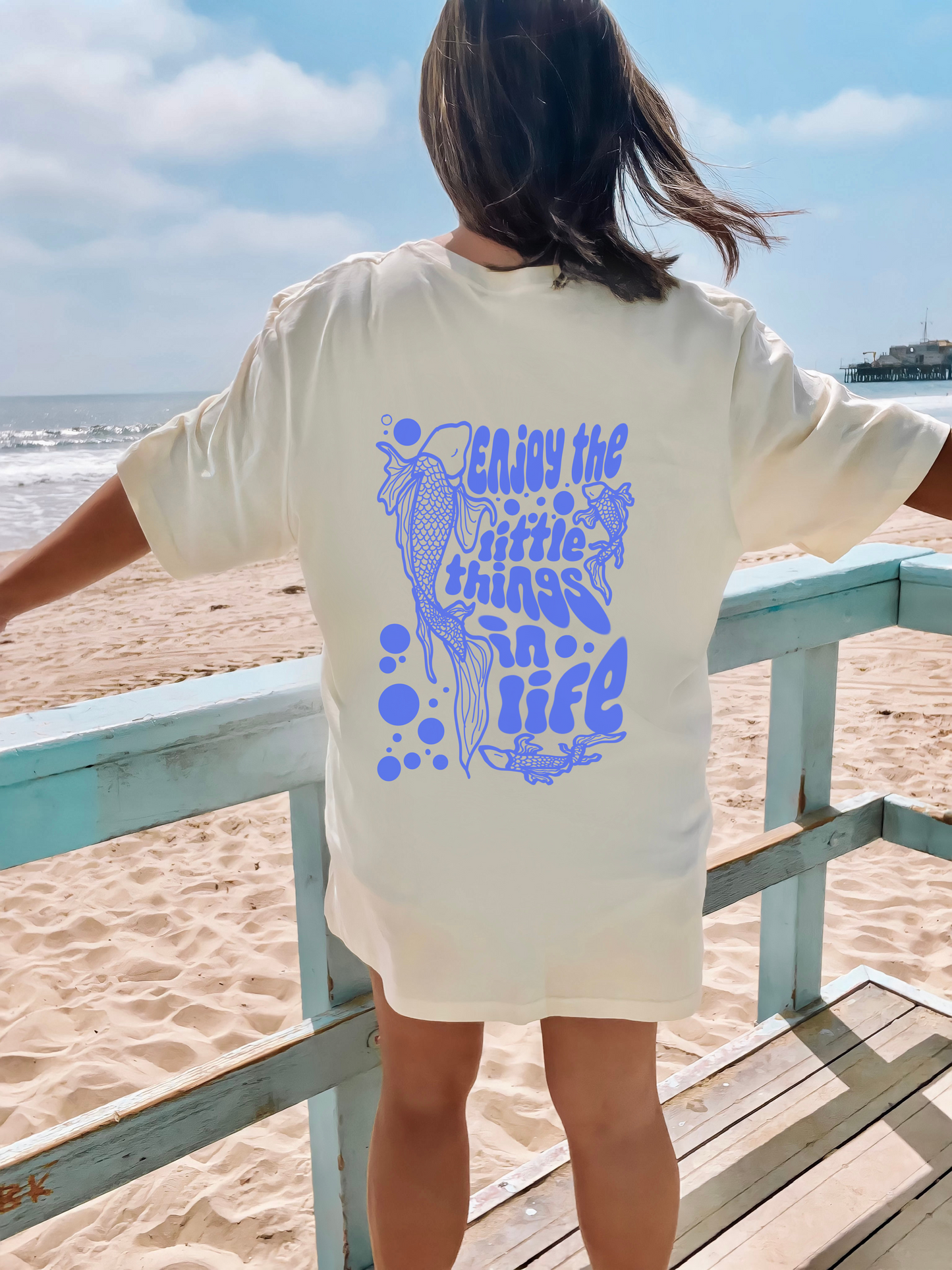 enjoy the little things in life, beach girl, coconut girl, teen style inpsirational t-shirt