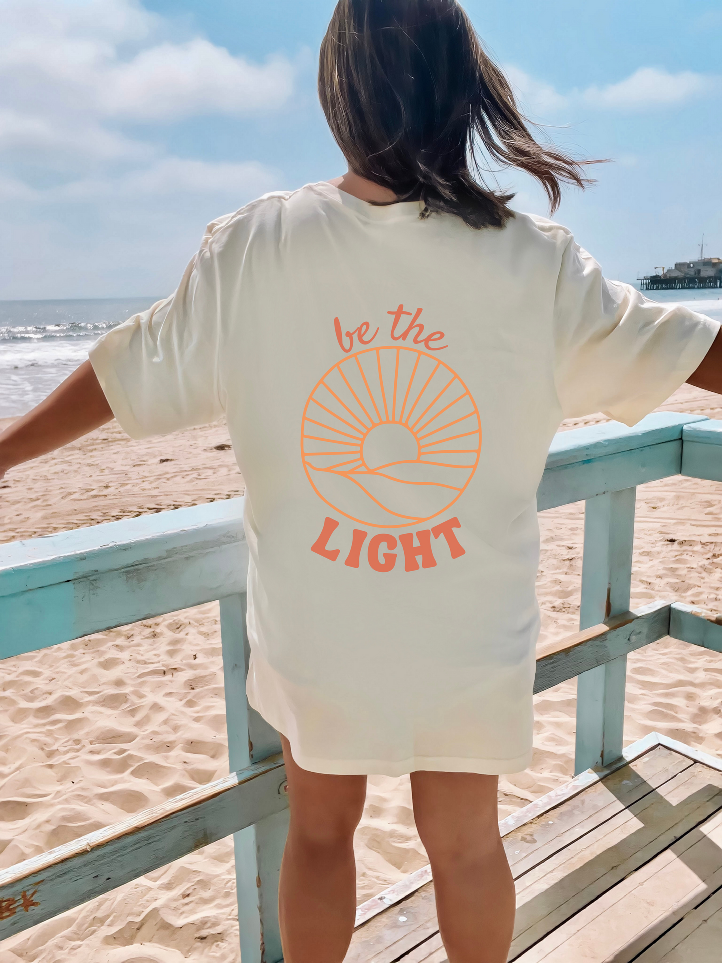 Be the Light, oversized t-shirt with biblical verse