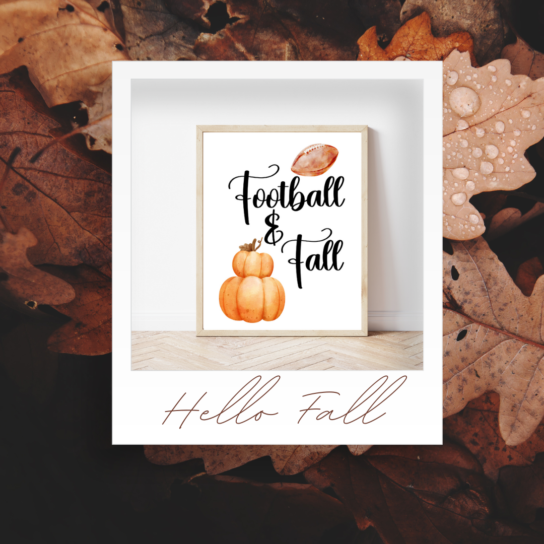 Football & Fall Printable Wall Art