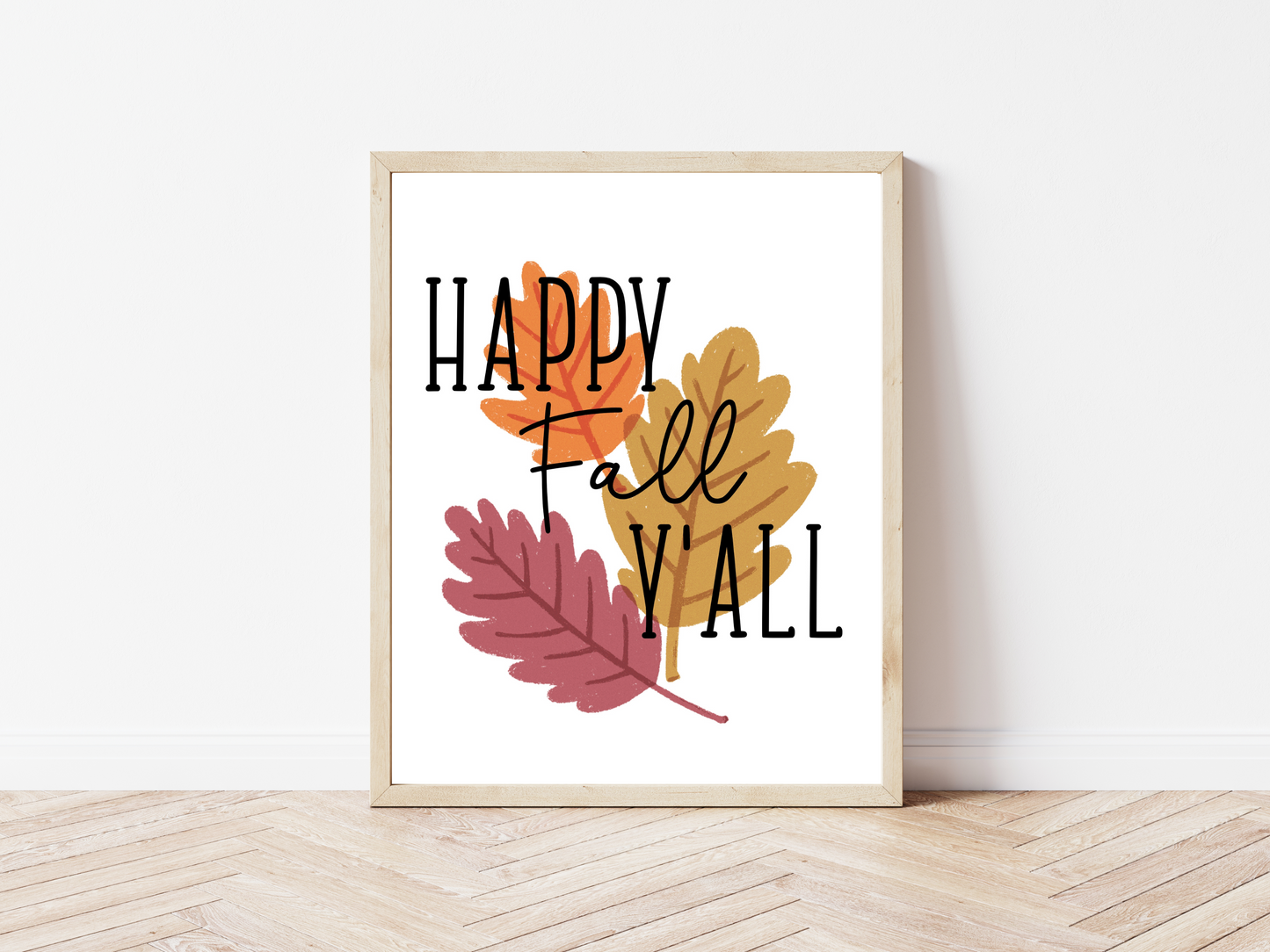 Happy Fall Y'all Printable Wall Art