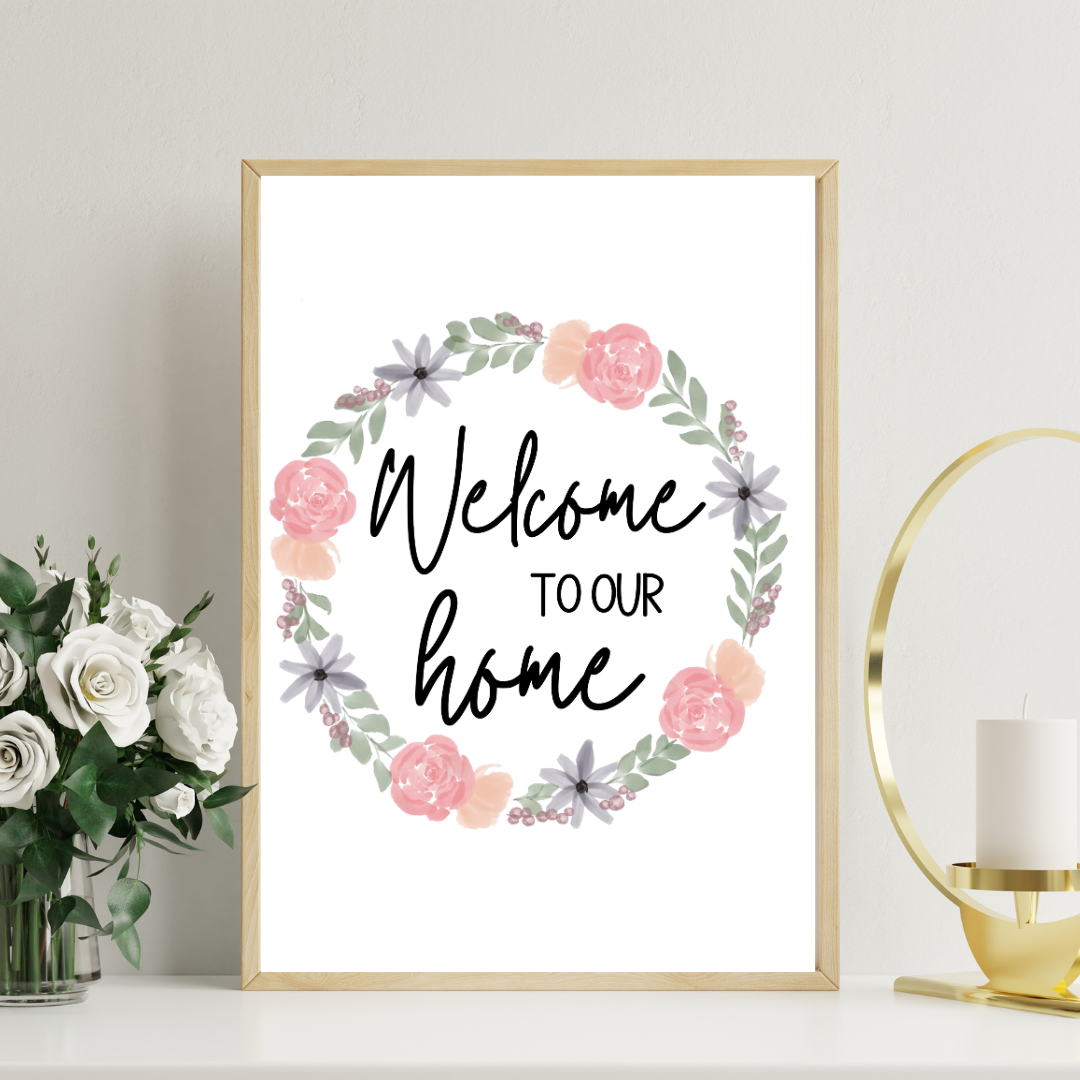 Welcome to Our Home Printable Wall Art