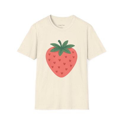 Cute Strawberry Graphic T-Shirt – Minimal & Sweet Aesthetic