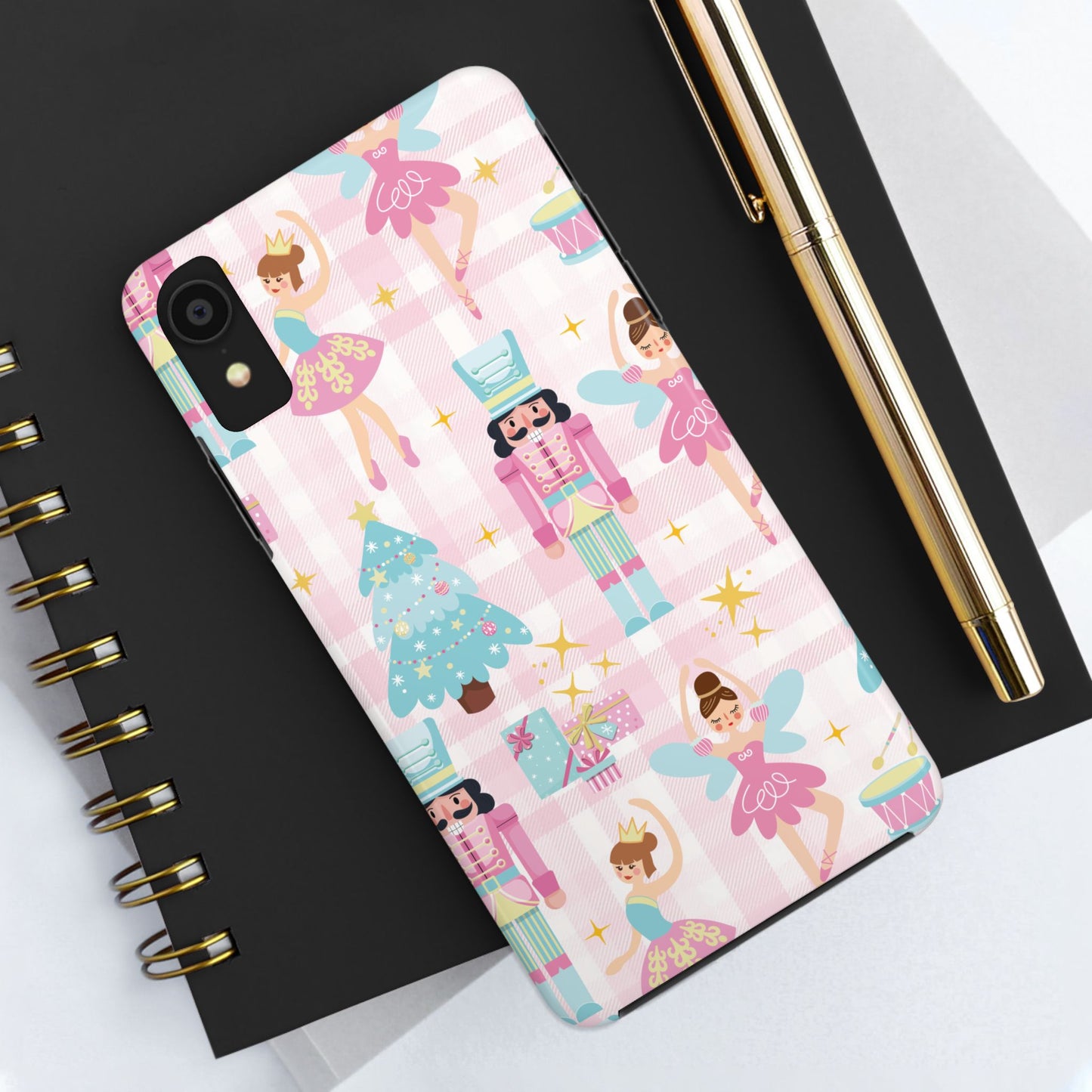 Nutcracker Ballet Pink Plaid Phone Case