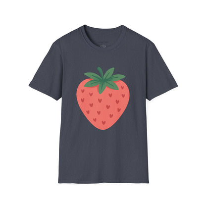Cute Strawberry Graphic T-Shirt – Minimal & Sweet Aesthetic