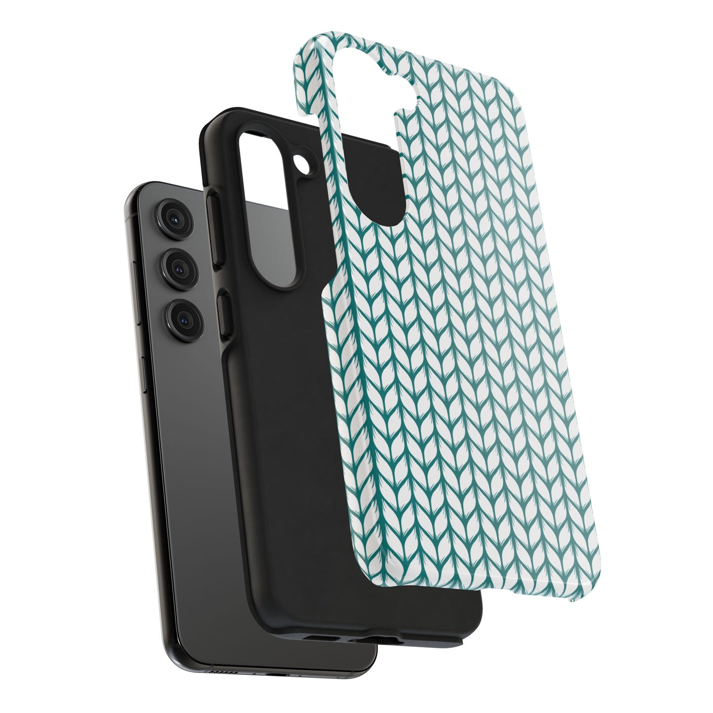 Teal Knit Phone Case