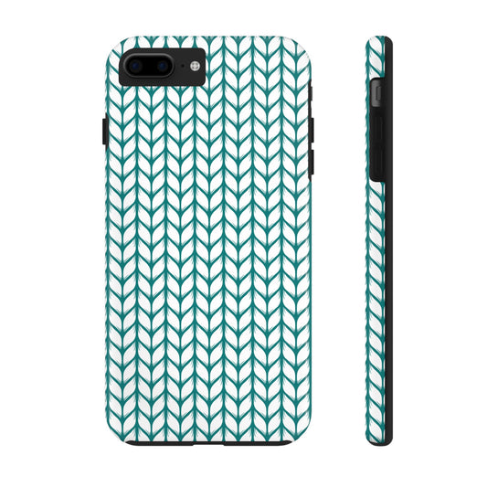 Teal Knit Phone Case