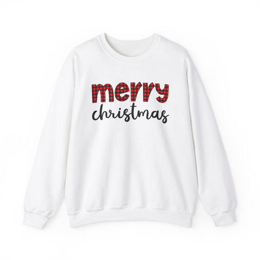 Merry Christmas Plaid Sweatshirt