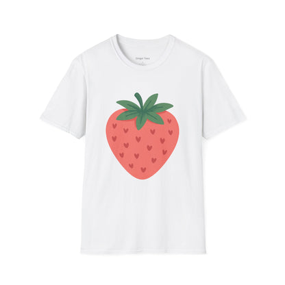Cute Strawberry Graphic T-Shirt – Minimal & Sweet Aesthetic