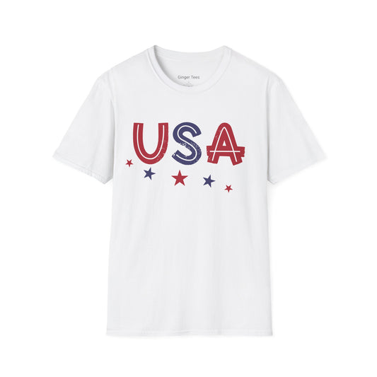 USA Stars Tee – Vintage Americana Vibes
