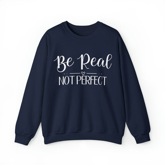 be real not perfect motivational self love body positivty sweater heart inspirational empowerment women