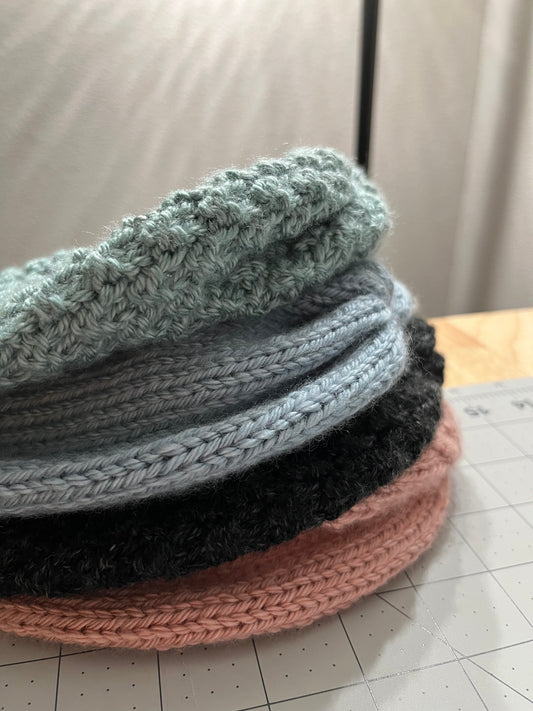 Handmade Acrylic Knitted Beanies – One of a Kind