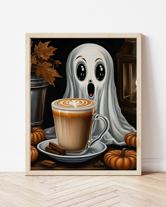 Pumpkin Spice Ghost Printable Wall Art