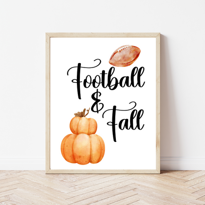 Football & Fall Printable Wall Art
