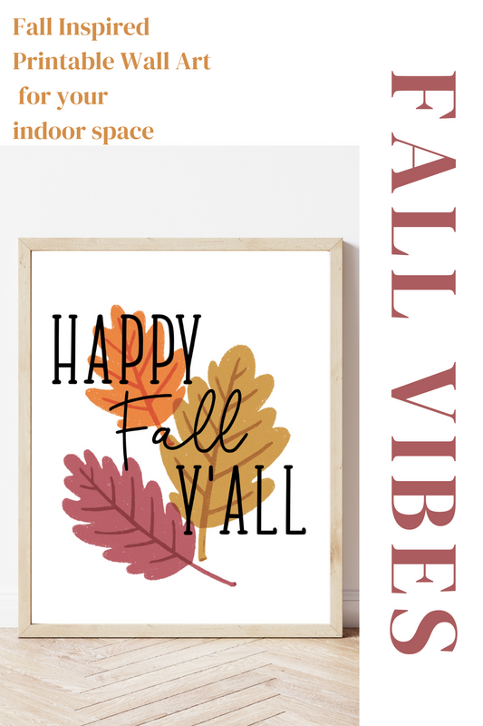Happy Fall Y'all Printable Wall Art