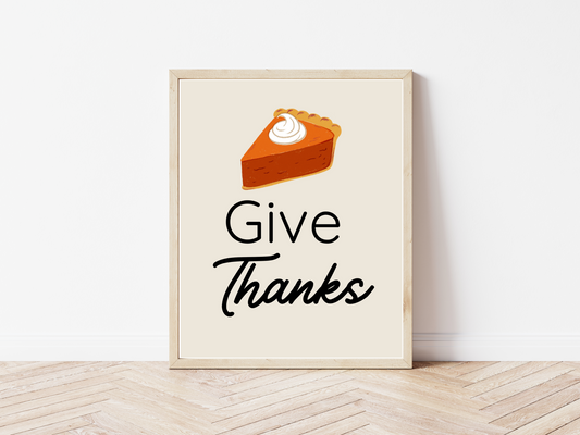 Give Thanks Printable Wall Art